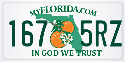 FL license plate 1675RZ