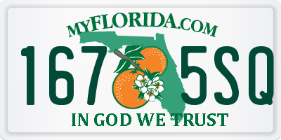 FL license plate 1675SQ