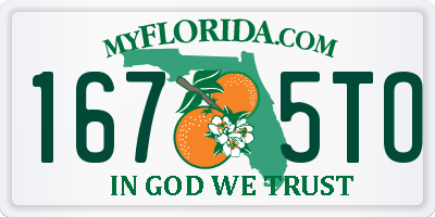 FL license plate 1675TO