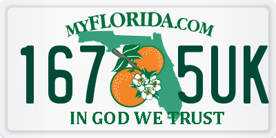 FL license plate 1675UK