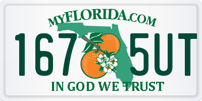FL license plate 1675UT