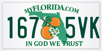 FL license plate 1675VK