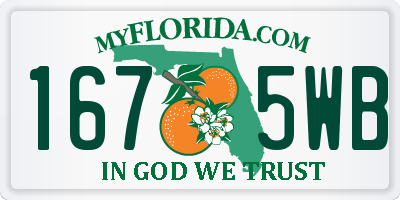 FL license plate 1675WB