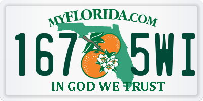 FL license plate 1675WI