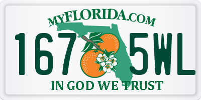 FL license plate 1675WL