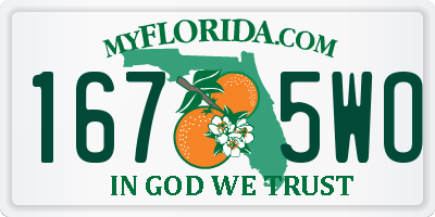 FL license plate 1675WO