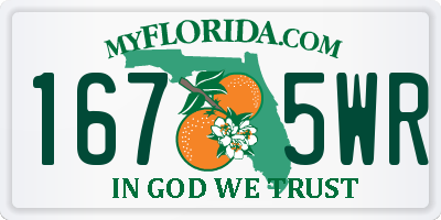 FL license plate 1675WR