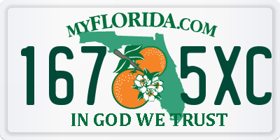 FL license plate 1675XC