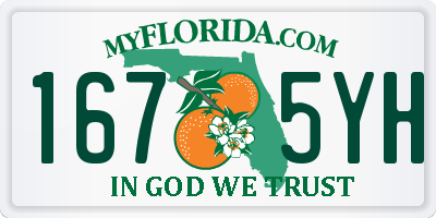 FL license plate 1675YH