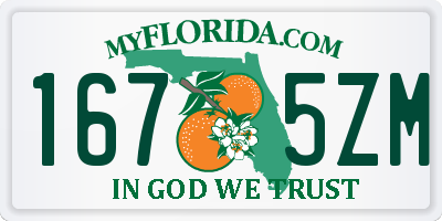 FL license plate 1675ZM