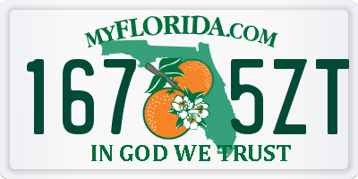 FL license plate 1675ZT