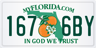 FL license plate 1676BY
