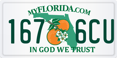 FL license plate 1676CU