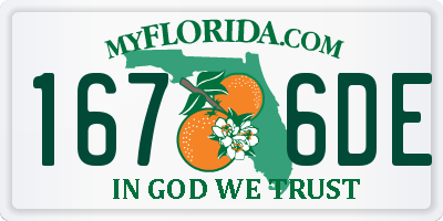 FL license plate 1676DE