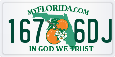 FL license plate 1676DJ
