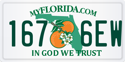 FL license plate 1676EW