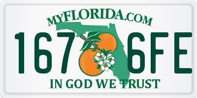 FL license plate 1676FE