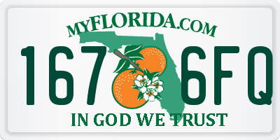 FL license plate 1676FQ