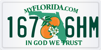 FL license plate 1676HM