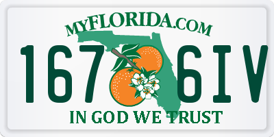 FL license plate 1676IV