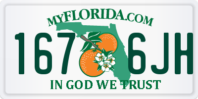 FL license plate 1676JH