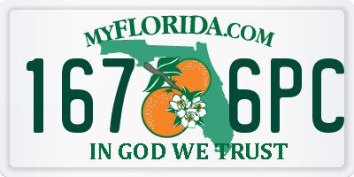 FL license plate 1676PC