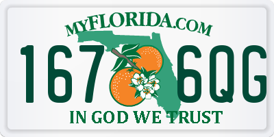 FL license plate 1676QG