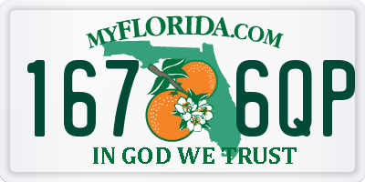 FL license plate 1676QP