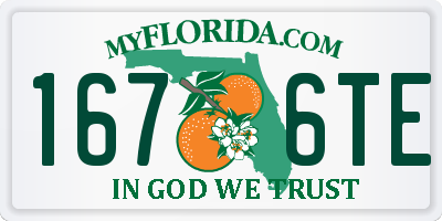 FL license plate 1676TE