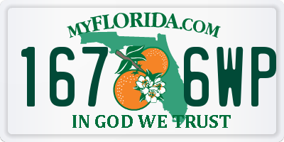 FL license plate 1676WP