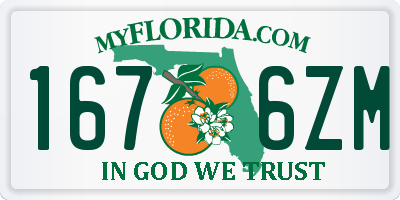 FL license plate 1676ZM
