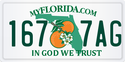 FL license plate 1677AG