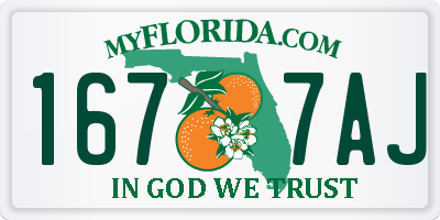 FL license plate 1677AJ