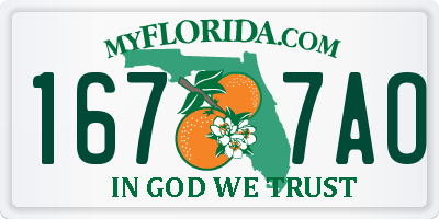 FL license plate 1677AO