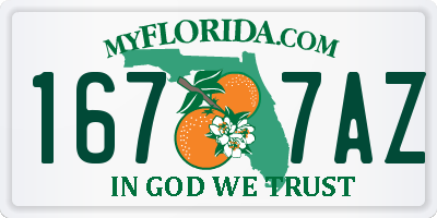 FL license plate 1677AZ