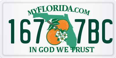 FL license plate 1677BC