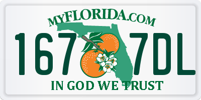 FL license plate 1677DL
