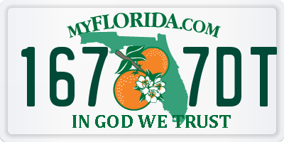 FL license plate 1677DT