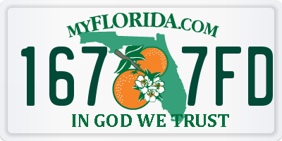 FL license plate 1677FD