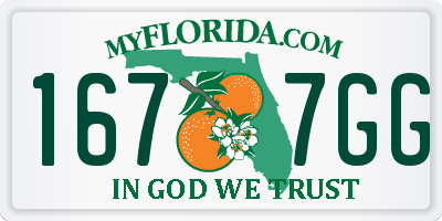 FL license plate 1677GG