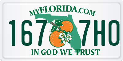 FL license plate 1677HO