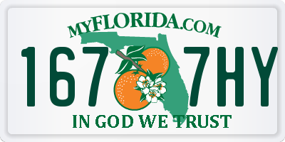 FL license plate 1677HY