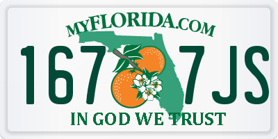 FL license plate 1677JS
