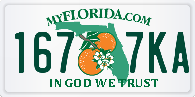 FL license plate 1677KA