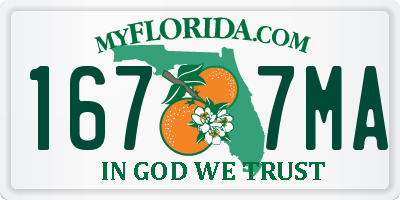 FL license plate 1677MA