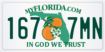 FL license plate 1677MN