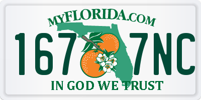 FL license plate 1677NC