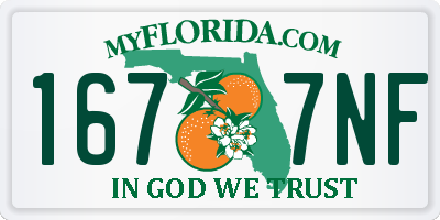 FL license plate 1677NF
