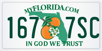 FL license plate 1677SC