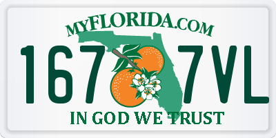 FL license plate 1677VL